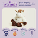 Warmos Co Microwavable Weighted Stuffed Animal, Lavender-Scented Cow Plushie, 1.5 lbs