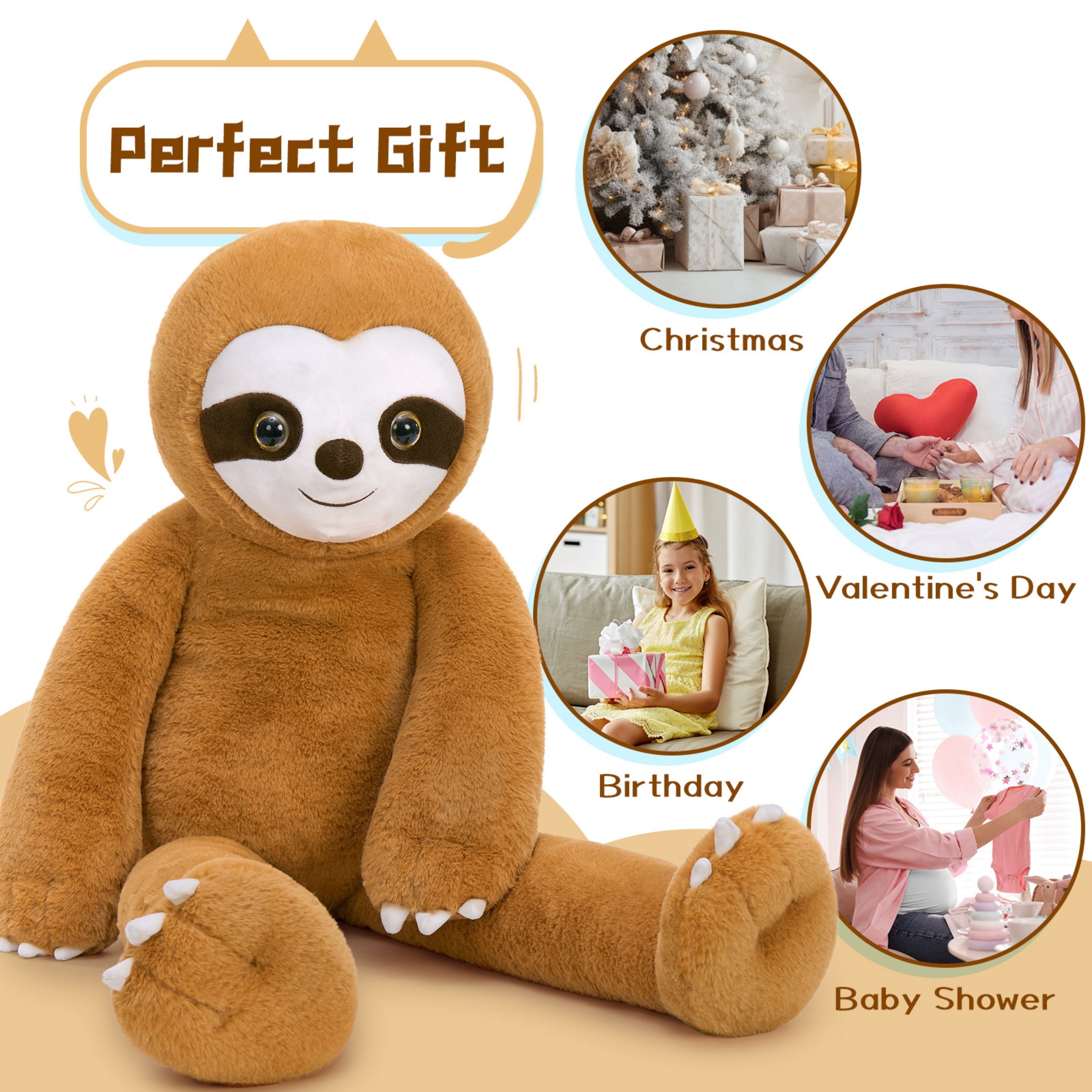 Warmos Co Muiteiur Sloth Stuffed Animal 39" Weighted Sloth Plush Toy