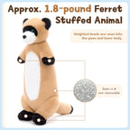 Warmos Co 19.6'' Ferret Stuffed Animal Gaint Weighted Ferret Body Pillow Plush Toy