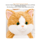 Warmos Co Cat Plush Toy, Soft Stuffed Cat with Weighted Paws & Tail, Realistic