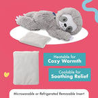 Warmos Co Lilly's Love Weighted Animal Sloth- Heatable Warmie Plush & Coolable