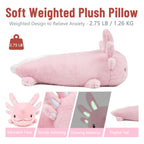 Warmos Co 20" Pink Weighted Axolotl Stuffed Animals 2.8 Pound Soft Hugging