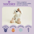 Warmos Co 13" Puppy Stuffed Animal, Microwavable Heated Plushies and Weighted