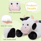 Warmos Co 28" Cow Weighted Stuffed Animals 5lb Soft Microwavable Stuffed Animal