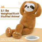 Warmos Co Muiteiur Sloth Stuffed Animal 39" Weighted Sloth Plush Toy