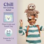Warmos Co 13" Sloth Stuffed Animal, Microwavable Heated Plushies and Weighted