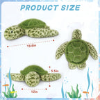 Warmos Co 20" Turtle Stuffed Animals,3.3lb Weighted Green Sea Turtles Plush Toy,