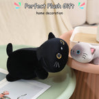 Warmos Co Weighted Black Cat Plush, Cute Soft Pillow Toy Gift for Kids 23.6 Inch,