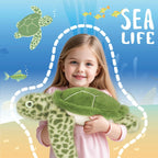 Warmos Co 20" Turtle Stuffed Animals,3.3lb Weighted Green Sea Turtles Plush Toy,