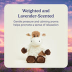 Warmos Co Microwavable Weighted Stuffed Animal, Lavender-Scented Cow Plushie, 1.5 lbs