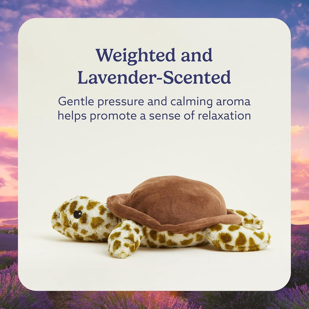 Warmos Co 13" Turtle Stuffed Animal, Microwavable Heated Plushies and Weighted
