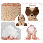Warmos Co 13.8" Sitting Puppy Weighted Stuffed Animals,4 lb Giant Brown Dog Plush