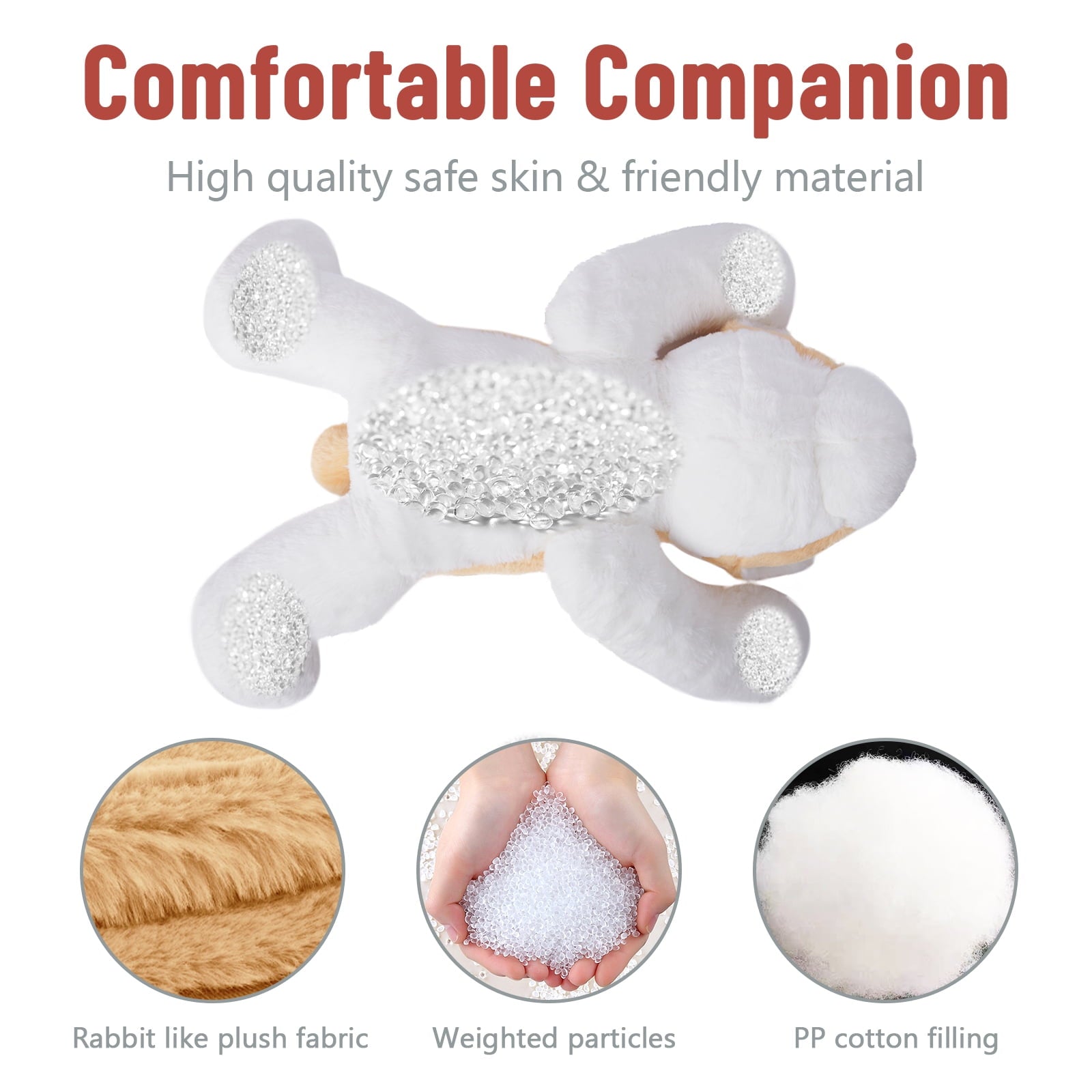 Warmos Co Weighted Corgi Stuffed Animals 20"Large Plush Toy,3.3lb Giant Weighted