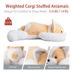 Warmos Co Weighted Corgi Stuffed Animals 20"Large Plush Toy,3.3lb Giant Weighted