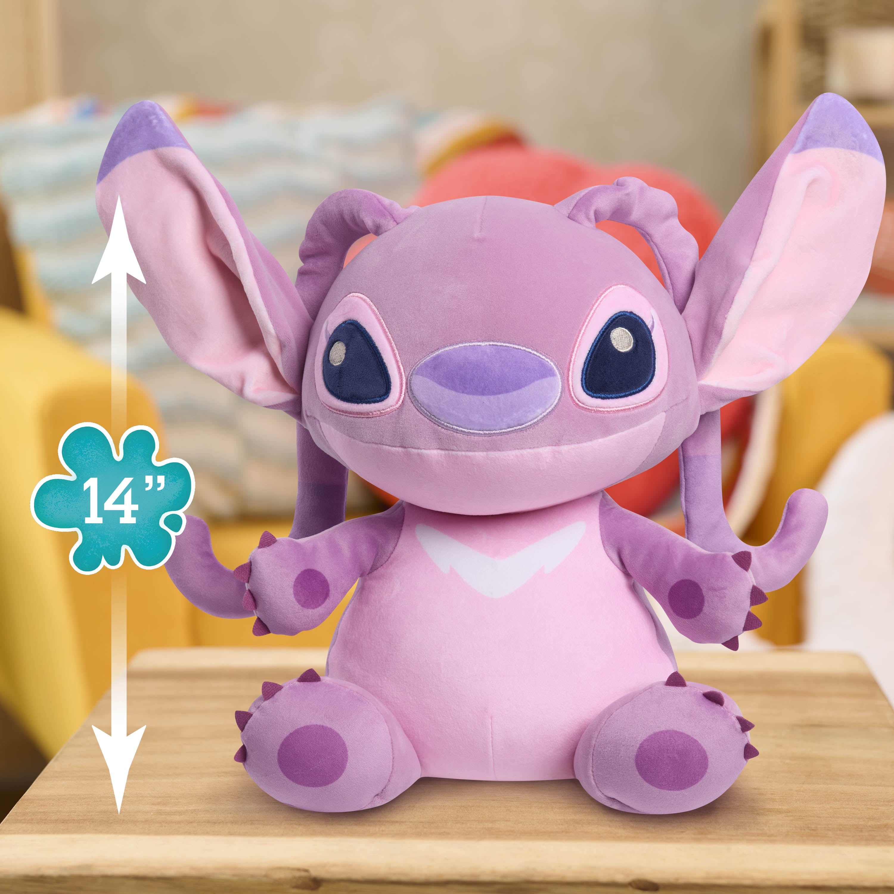 Warmos Co Stitch Comfort Weighted Plush Angel, 14-inch Stuffed Animal, Alien, Pink