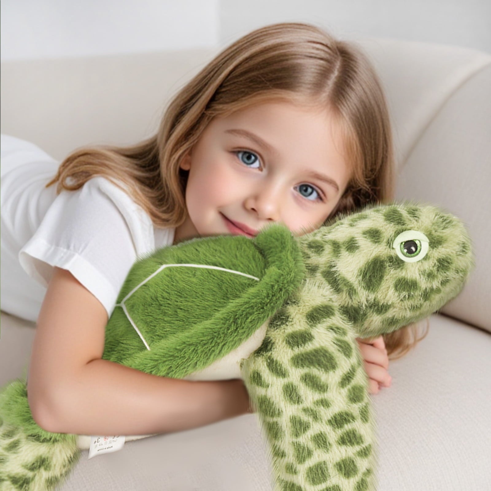 Warmos Co 20" Turtle Stuffed Animals,3.3lb Weighted Green Sea Turtles Plush Toy,