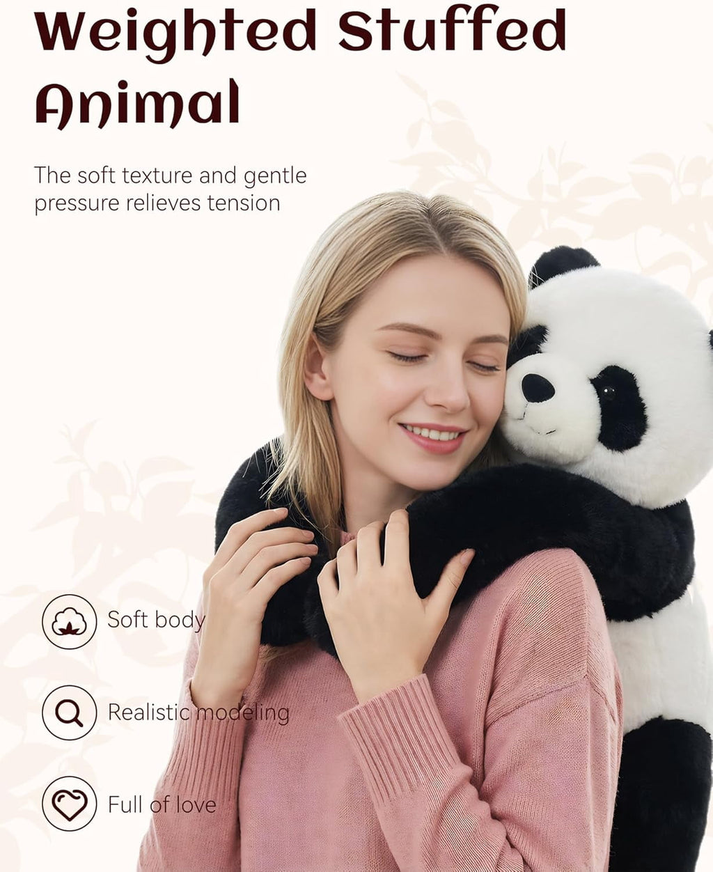 Warmos Co Weighted Stuffed Animal – Panda, Sloth, Bear, Koala, Raccoon & Dinosaur