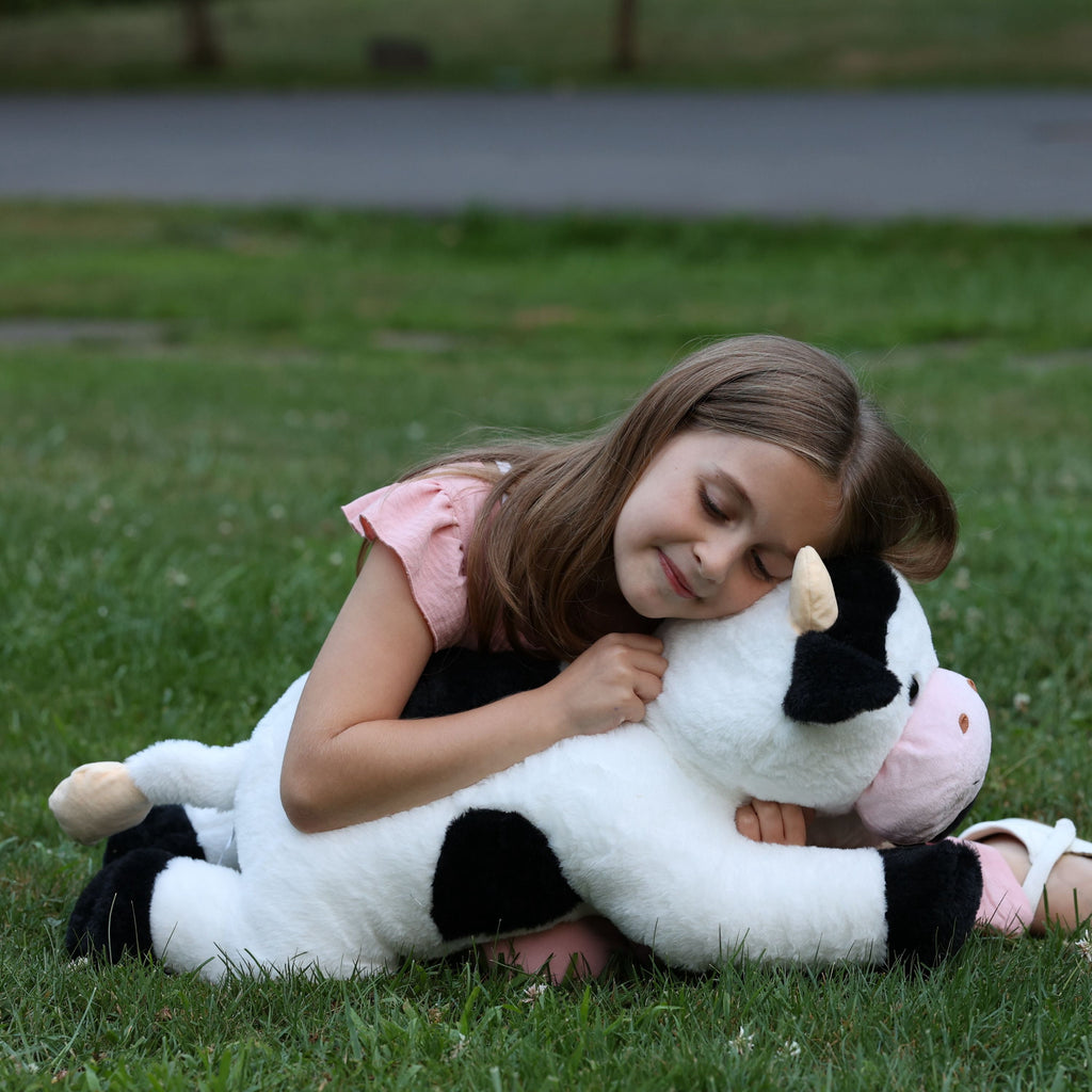 Warmos Co 28" Cow Weighted Stuffed Animals 5lb Soft Microwavable Stuffed Animal