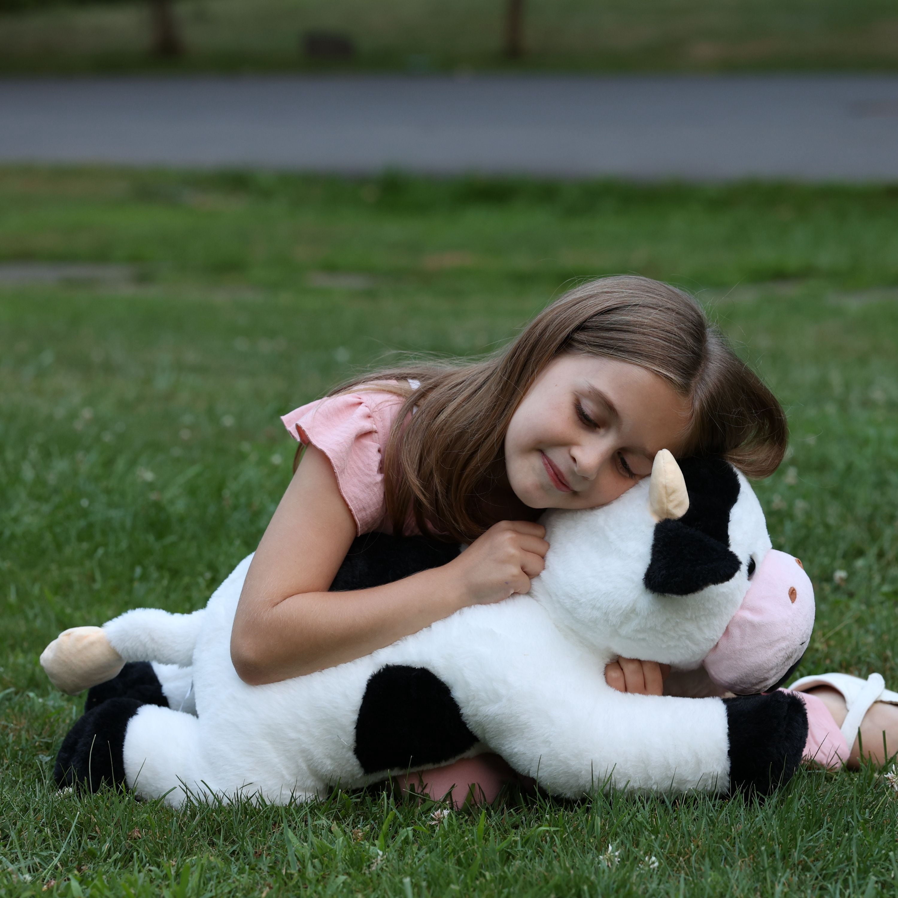 Warmos Co 28" Cow Weighted Stuffed Animals 5lb Soft Microwavable Stuffed Animal