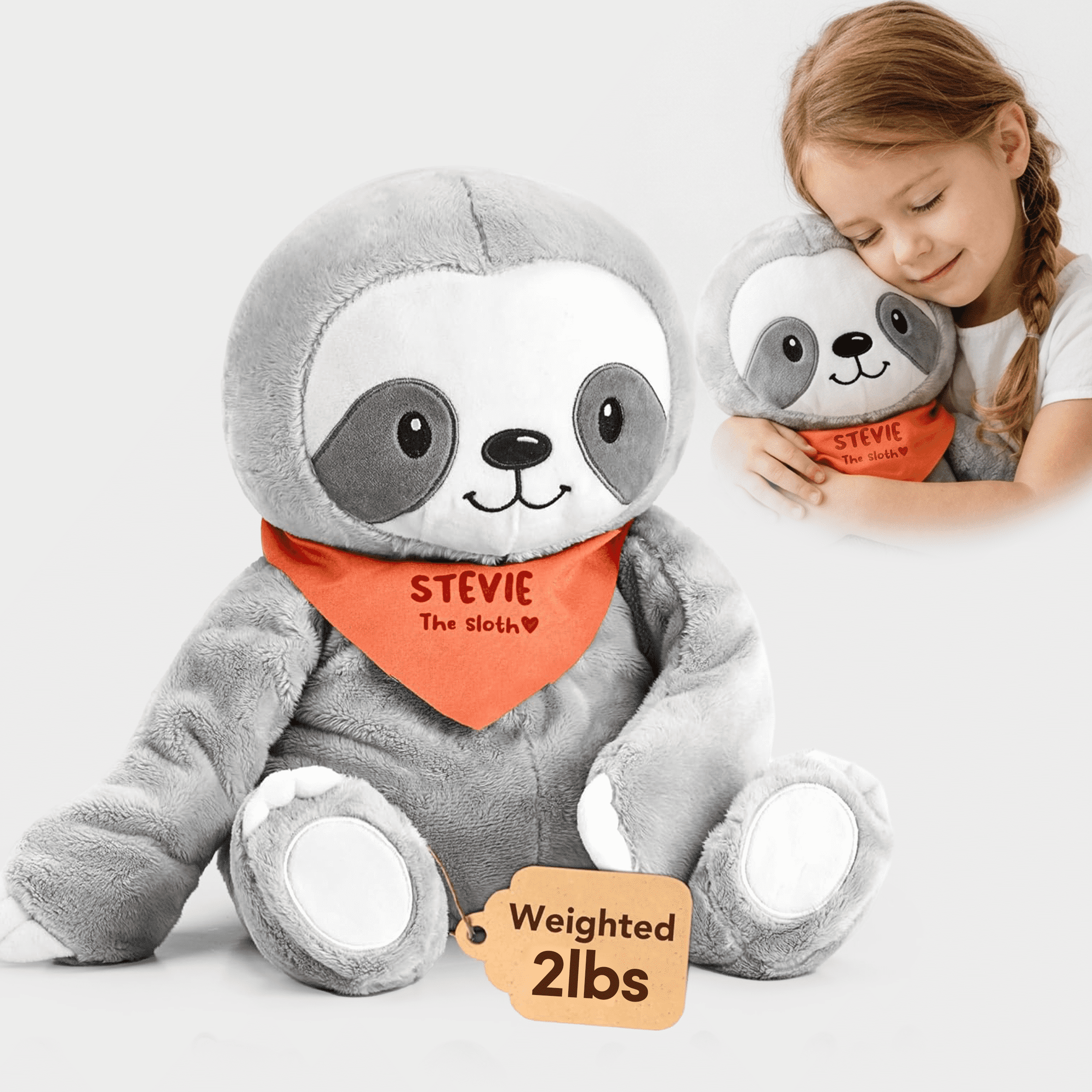 Warmos Co Lilly's Love Weighted Animal Sloth- Heatable Warmie Plush & Coolable