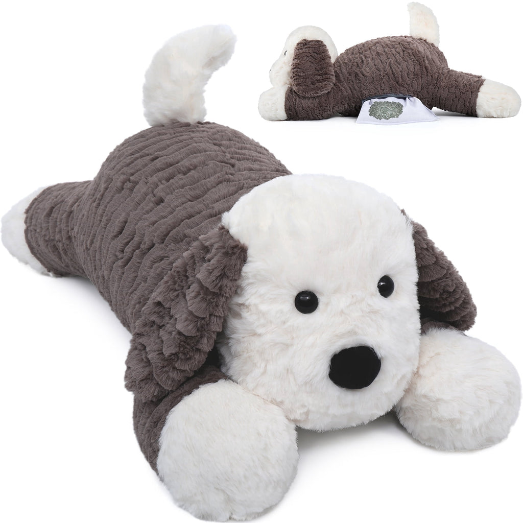Warmos Co 24" Weighted Microwavable Stuffed Animal, Large Weighted Stuffed Dog