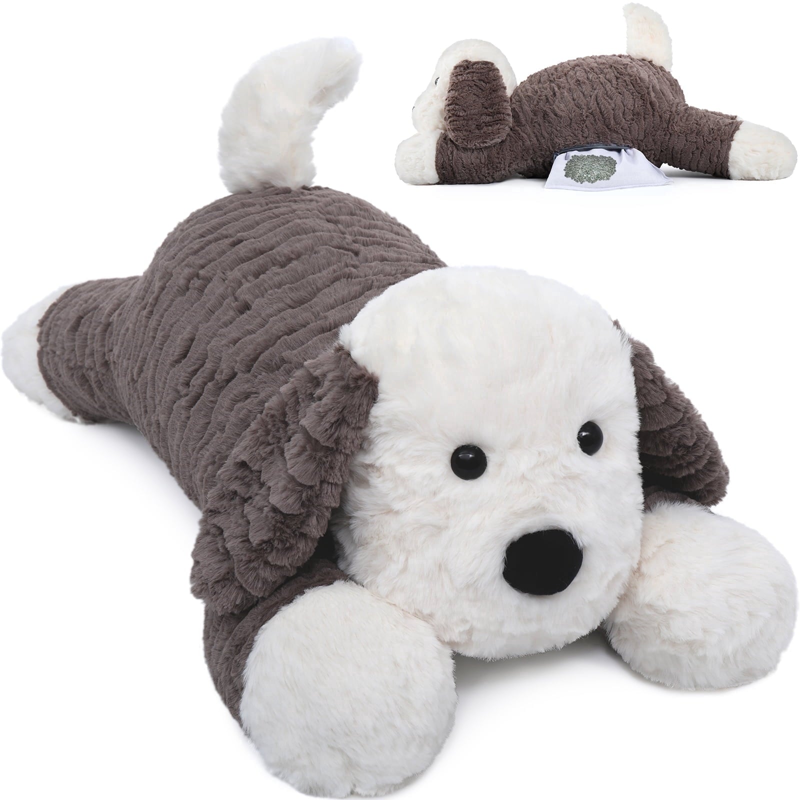 Warmos Co 24" Weighted Microwavable Stuffed Animal, Large Weighted Stuffed Dog