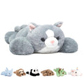Warmos Co 20"Grey Cat Weighted Stuffed Animal 3.3lb Giant Sensory Plushie Toy for