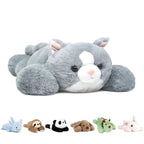 Warmos Co 20"Grey Cat Weighted Stuffed Animal 3.3lb Giant Sensory Plushie Toy for
