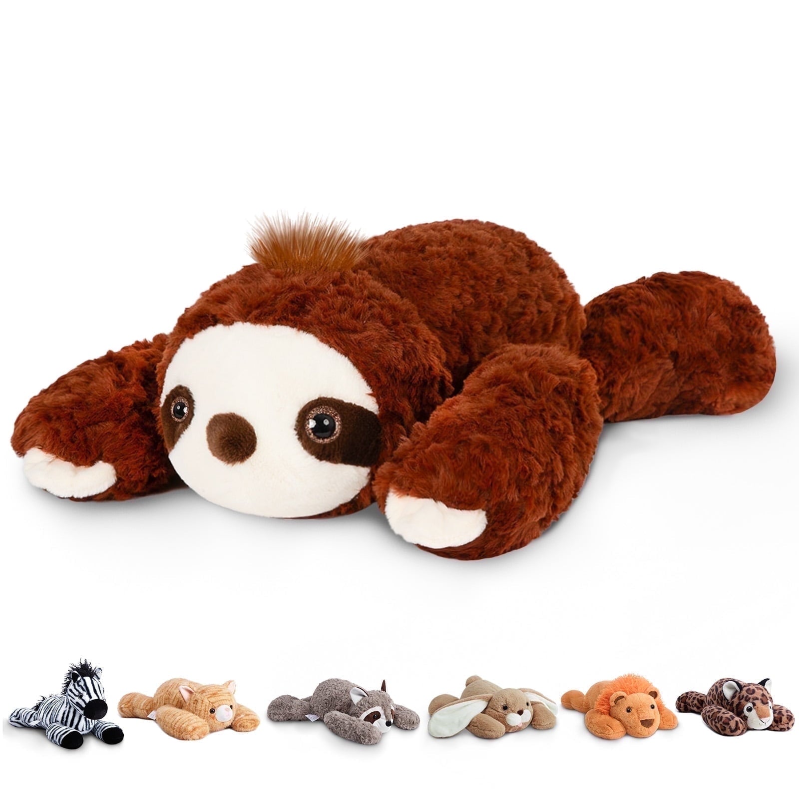Warmos Co Stuffed Animal Plush Toy, Weighted Sloth, 3.3lb, Soft Faux Fur, 20 Inch