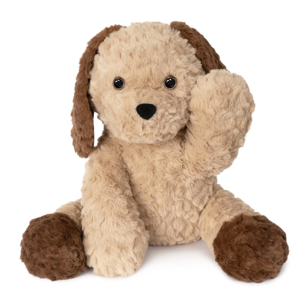 Warmos Co 13.8" Sitting Puppy Weighted Stuffed Animals,4 lb Giant Brown Dog Plush
