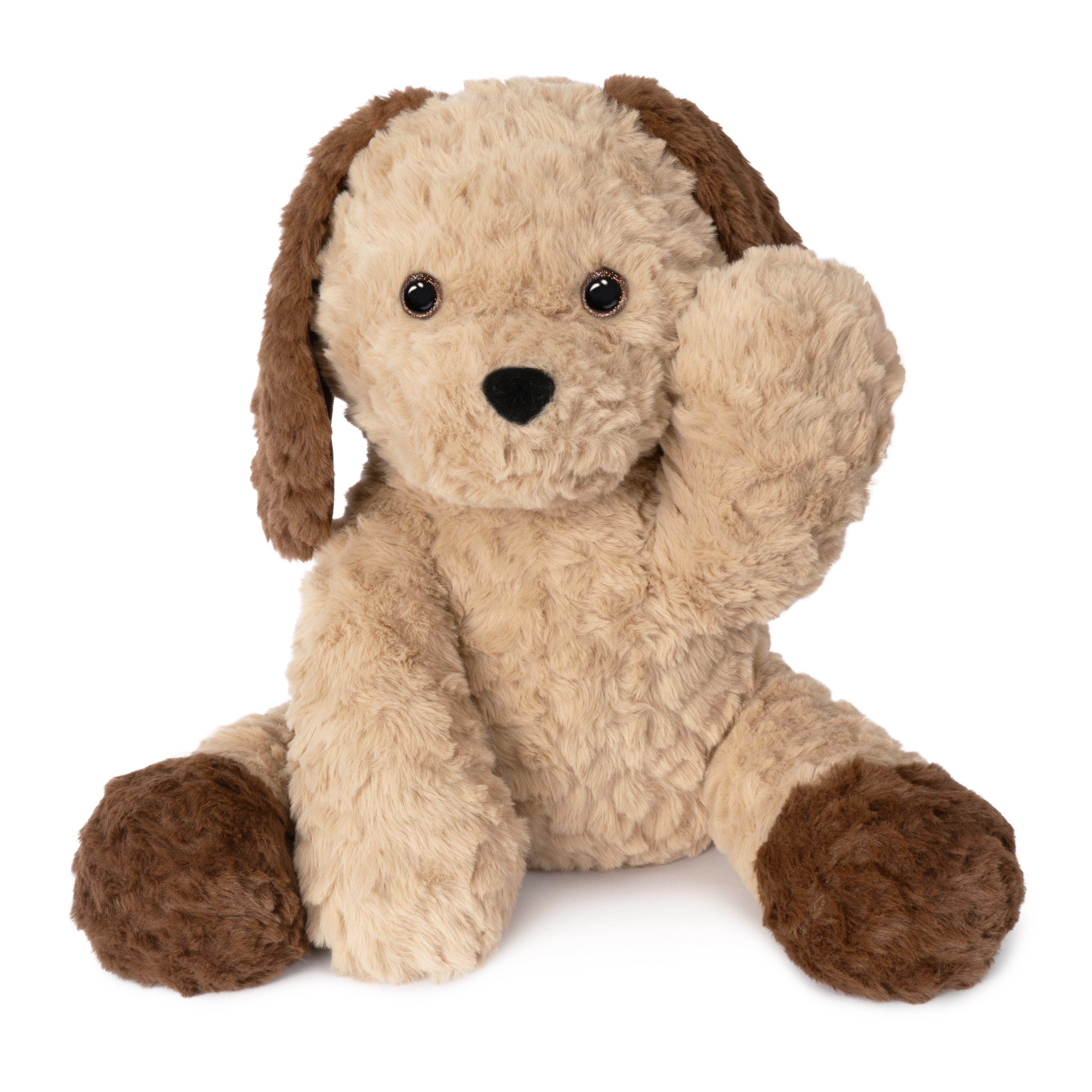 Warmos Co 13.8" Sitting Puppy Weighted Stuffed Animals,4 lb Giant Brown Dog Plush