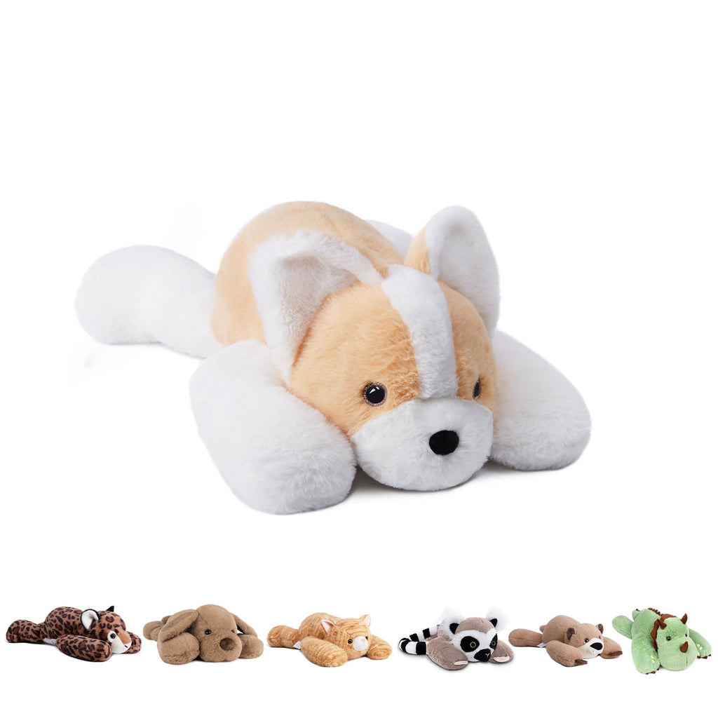 Warmos Co Weighted Corgi Stuffed Animals 20"Large Plush Toy,3.3lb Giant Weighted