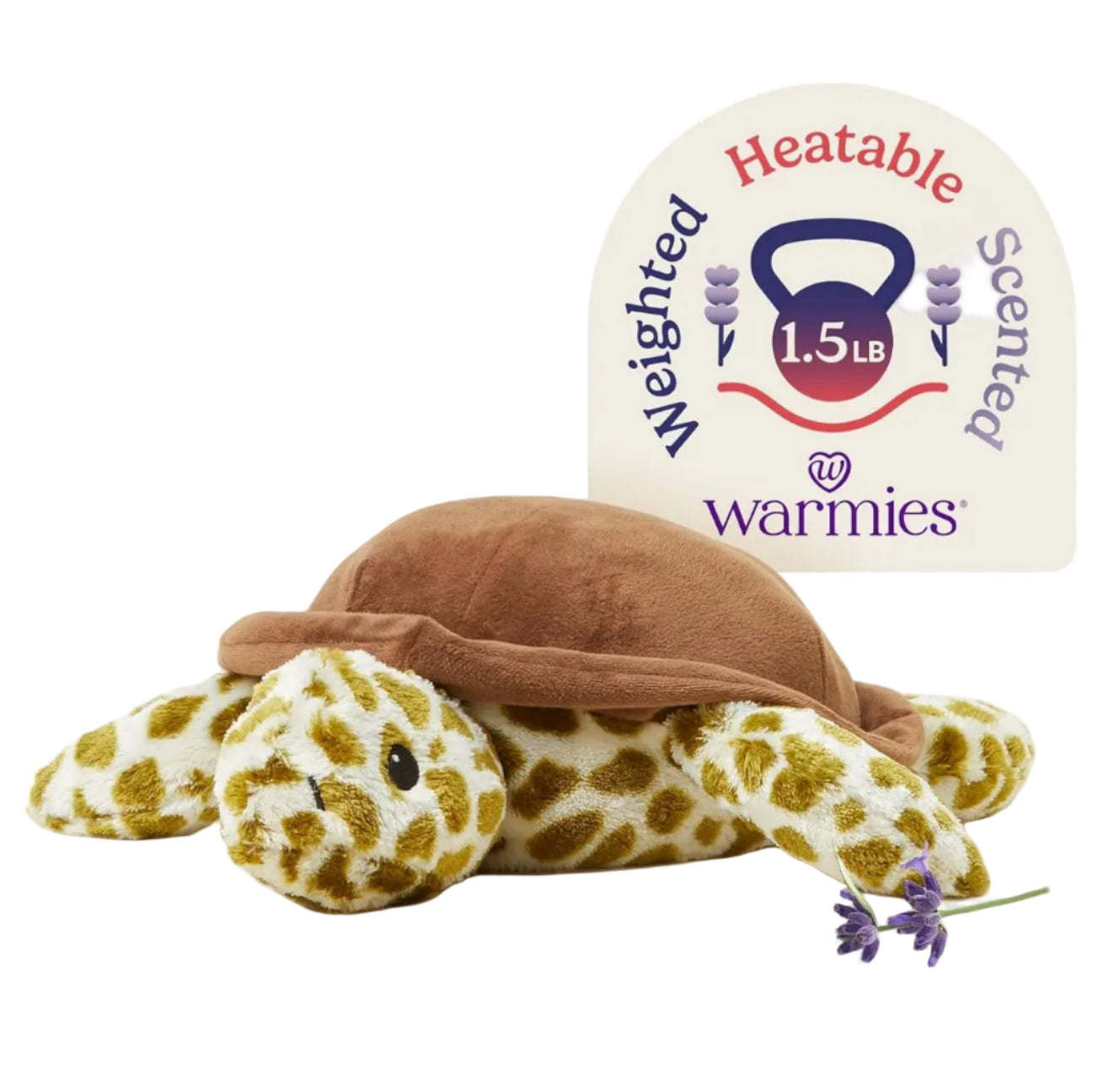 Warmos Co 13" Turtle Stuffed Animal, Microwavable Heated Plushies and Weighted