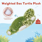 Warmos Co 20" Turtle Stuffed Animals,3.3lb Weighted Green Sea Turtles Plush Toy,
