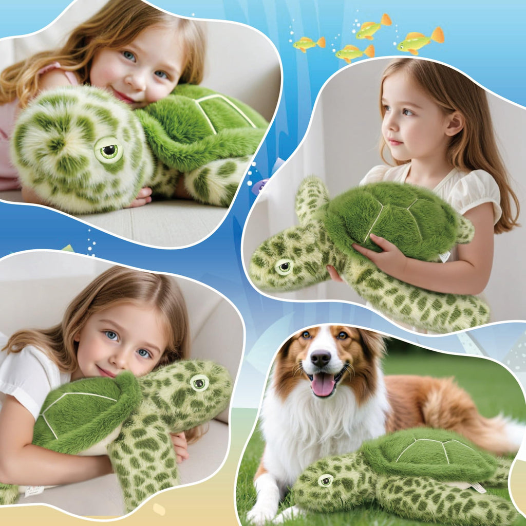 Warmos Co 20" Turtle Stuffed Animals,3.3lb Weighted Green Sea Turtles Plush Toy,