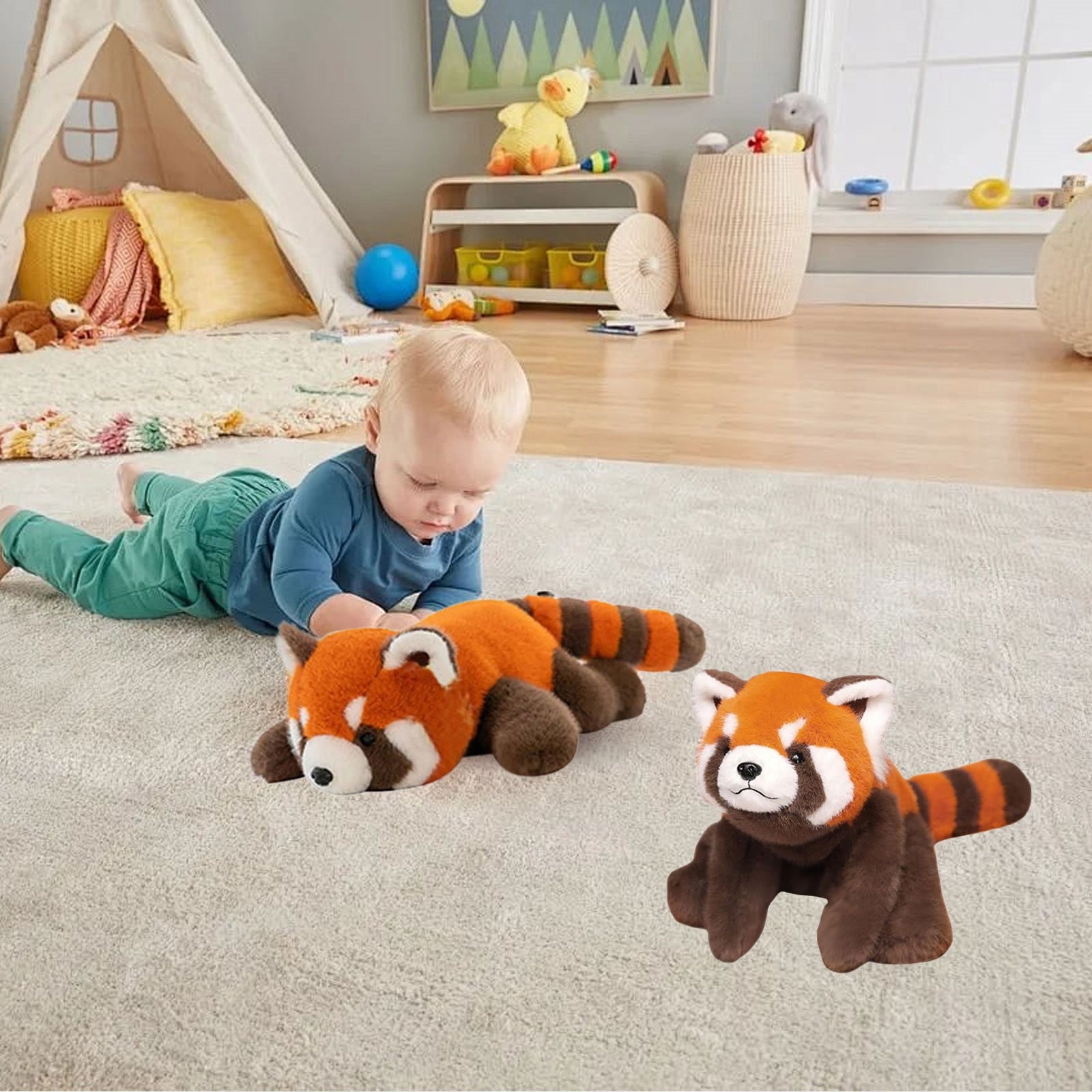 Warmos Co Red Panda Plush Toy Doll, Red Panda Weighted Stuffed Animals, Plush
