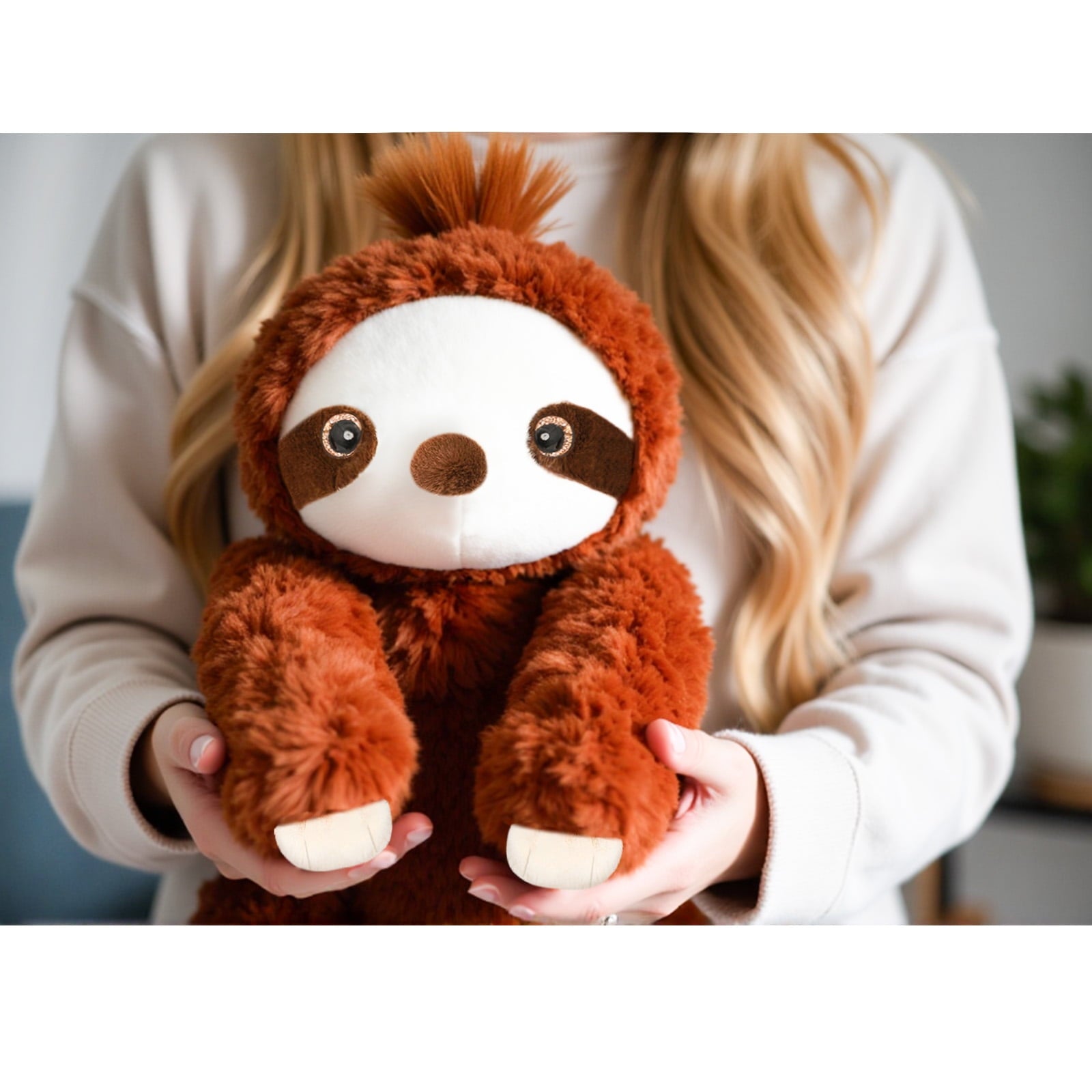 Warmos Co Stuffed Animal Plush Toy, Weighted Sloth, 3.3lb, Soft Faux Fur, 20 Inch