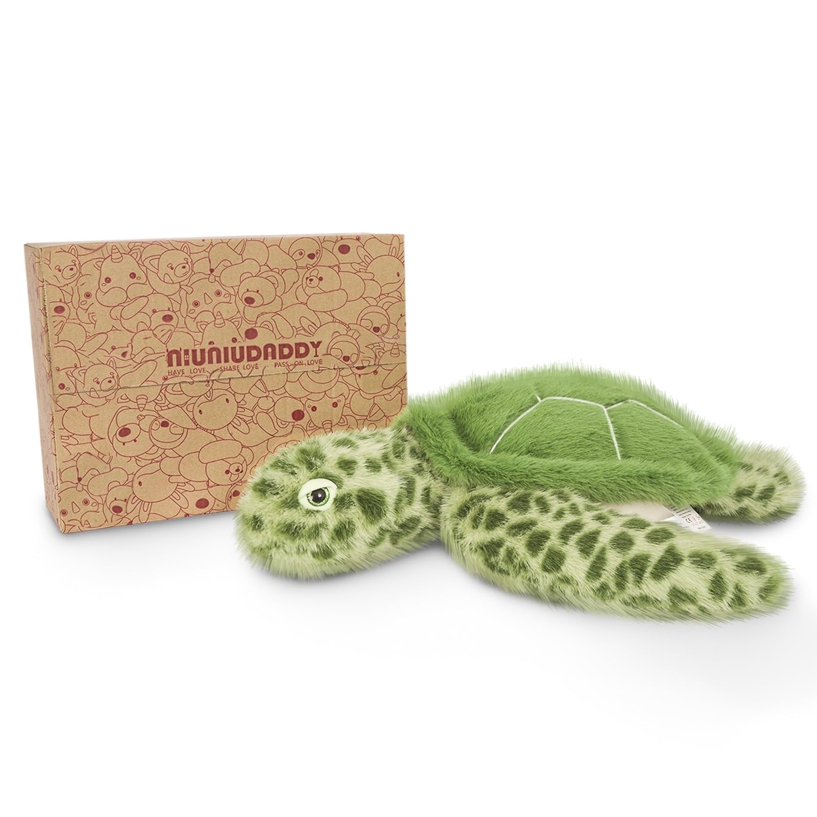 Warmos Co 20" Turtle Stuffed Animals,3.3lb Weighted Green Sea Turtles Plush Toy,