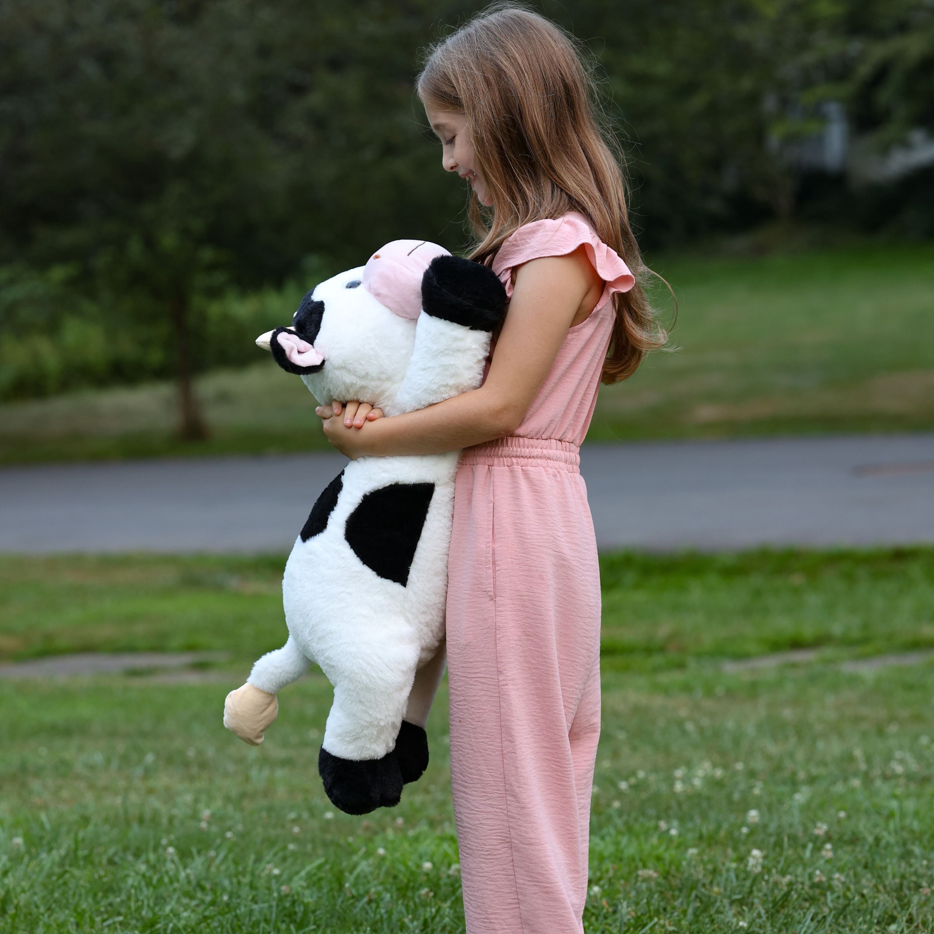 Warmos Co 28" Cow Weighted Stuffed Animals 5lb Soft Microwavable Stuffed Animal