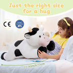 Warmos Co 28" Cow Weighted Stuffed Animals 5lb Soft Microwavable Stuffed Animal