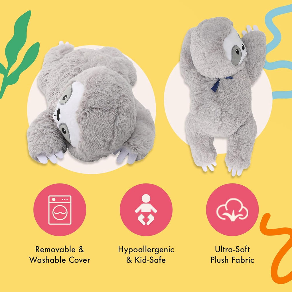 Warmos Co Lilly's Love Weighted Animal Sloth- Heatable Warmie Plush & Coolable