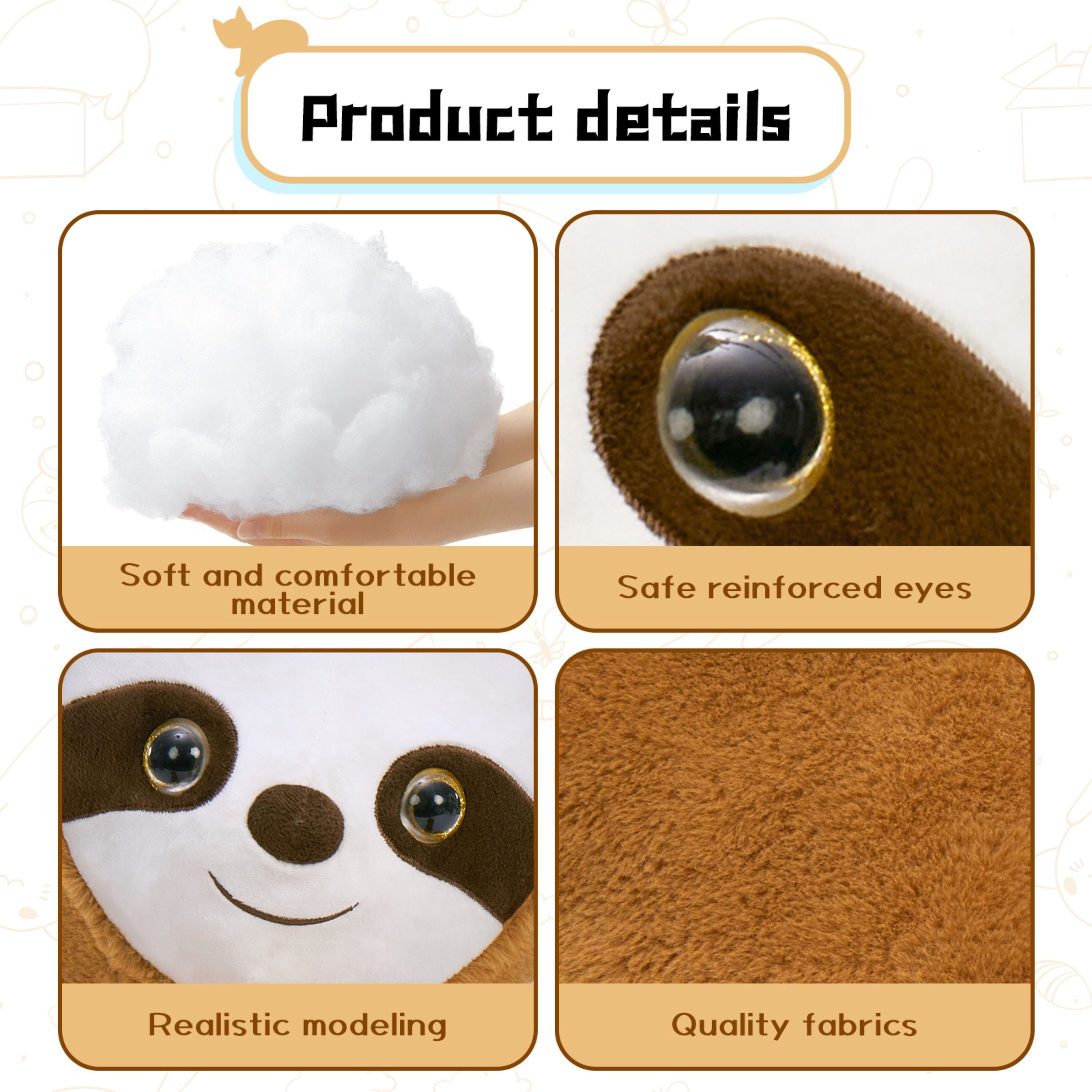 Warmos Co Muiteiur Sloth Stuffed Animal 39" Weighted Sloth Plush Toy
