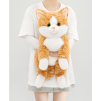 Warmos Co Cat Plush Toy, Soft Stuffed Cat with Weighted Paws & Tail, Realistic