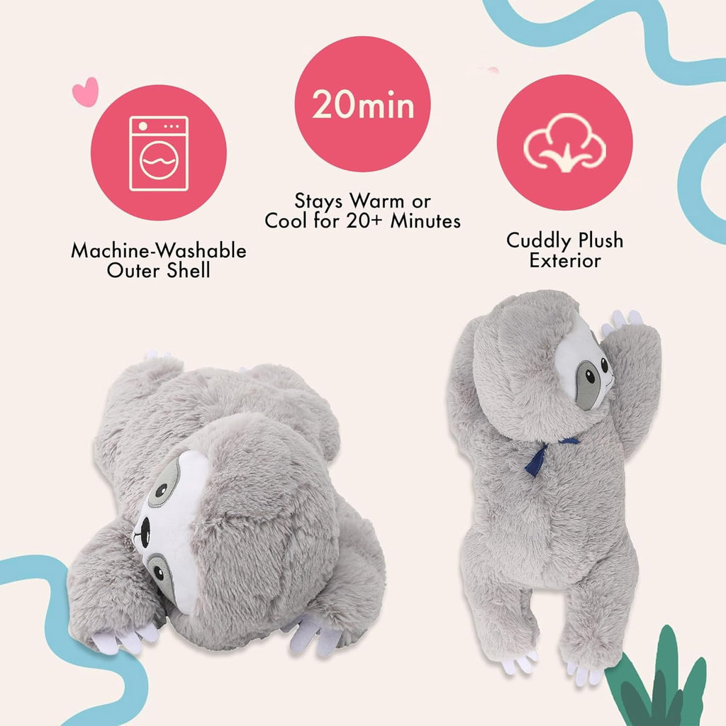 Warmos Co Lilly's Love Weighted Animal Sloth- Heatable Warmie Plush & Coolable