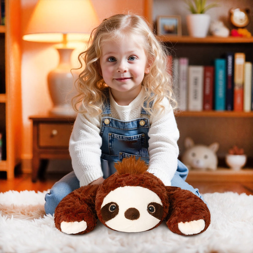 Warmos Co Stuffed Animal Plush Toy, Weighted Sloth, 3.3lb, Soft Faux Fur, 20 Inch