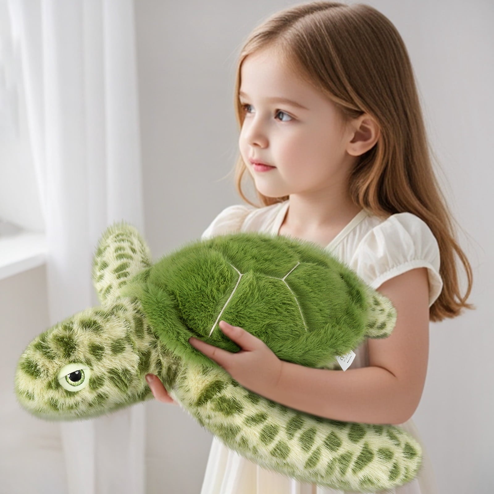 Warmos Co 20" Turtle Stuffed Animals,3.3lb Weighted Green Sea Turtles Plush Toy,