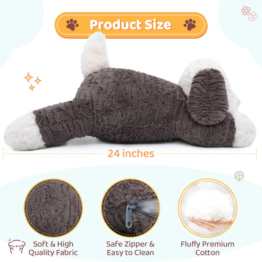 Warmos Co 24" Weighted Microwavable Stuffed Animal, Large Weighted Stuffed Dog