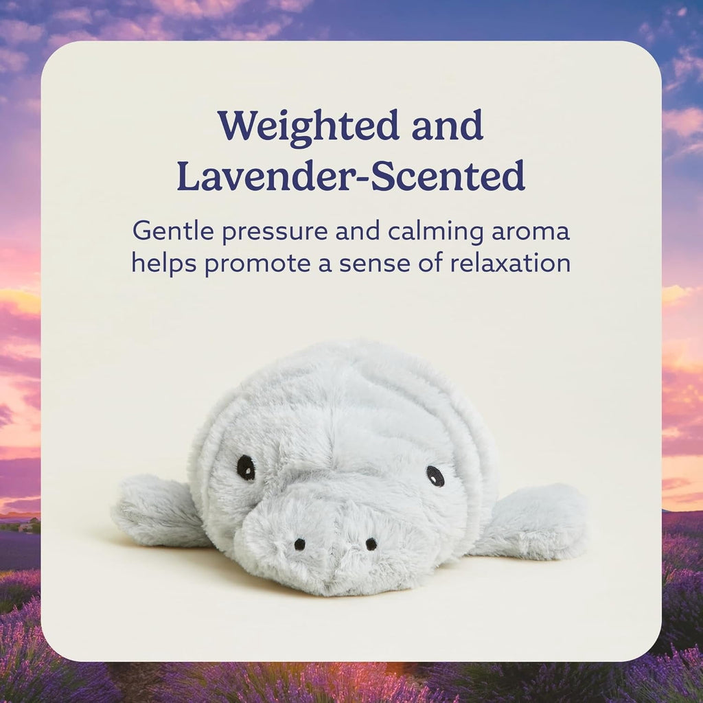 Warmos Co 13" Manatee Stuffed Animal, Microwavable Heated Plushies and Weighted