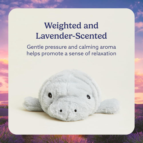 Warmos Co 13" Manatee Stuffed Animal, Microwavable Heated Plushies and Weighted