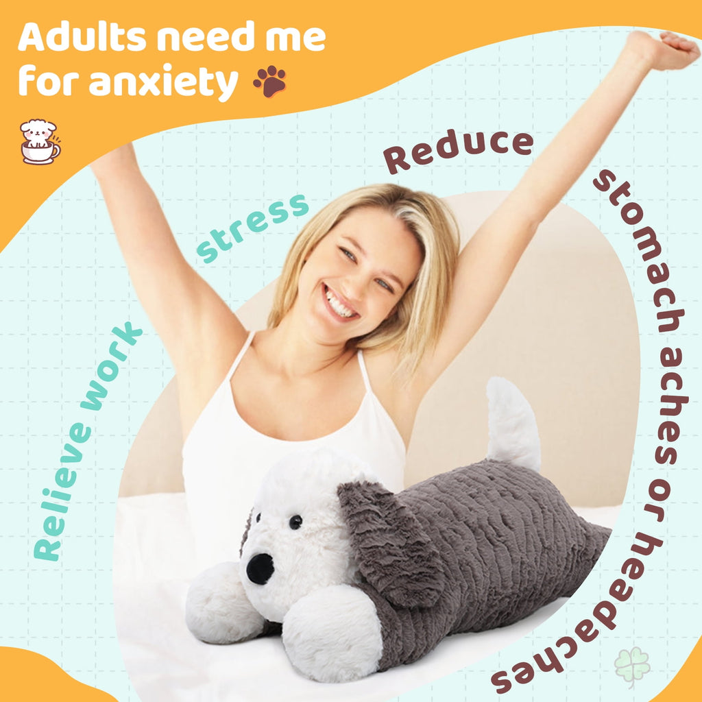 Warmos Co 24" Weighted Microwavable Stuffed Animal, Large Weighted Stuffed Dog